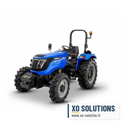 Tracteur diesel 4rm solis 50 rx version arceau équipé de roues agraires 250/85r20 et 340/85r28.