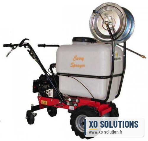 Pulvérisateur carry 120l sur chassis renforcé équipé d'un moteur briggs et stratton 163 cc