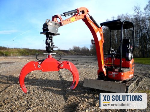 Grappin forestier 1,25m + rotator 1t - photo 2