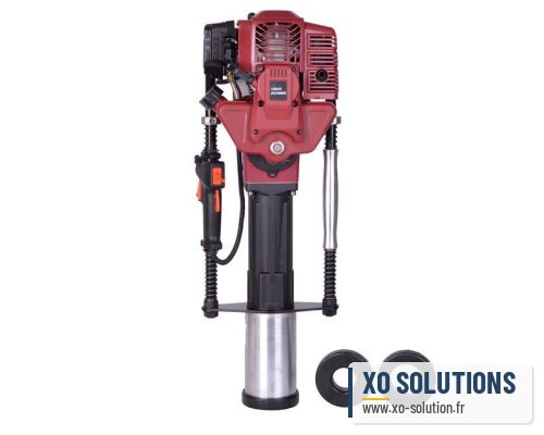 Enfonce-pieux thermique moteur 2 temps 52 cm3 avec mallette