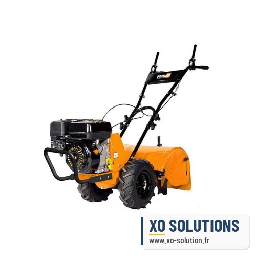Motobineuse rotovator à fraises arrières largeur 48cm puissance 6.5cv 212cc feider frtf220 avec protège moteur à l'avant - photo 1