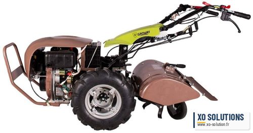 Rotofraise arrières panzer 6cv diesel démarrage électrique