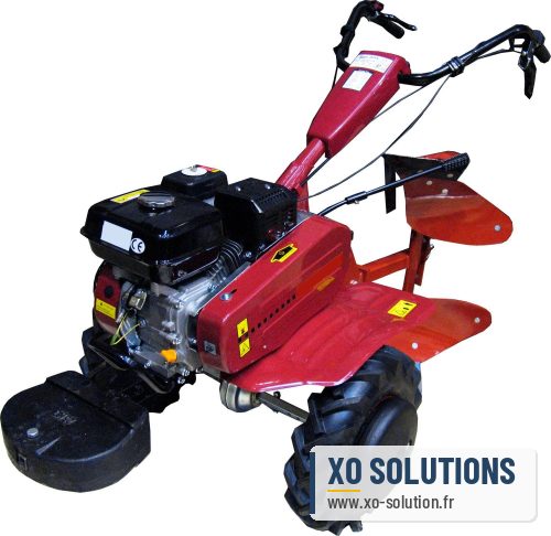 Motoculteur thermique 6.5 cv avec 6 fraises, charrue et roues agraires - photo 2