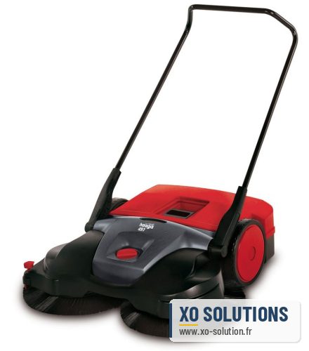 Balayeuse manuelle professionnelle avec système turbo et bac de 50 litres, grande largeur 97 cm