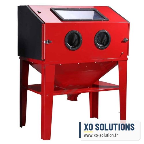 Grande cabine de sablage microbillage professionnelle 450 litres 230v avec accessoires